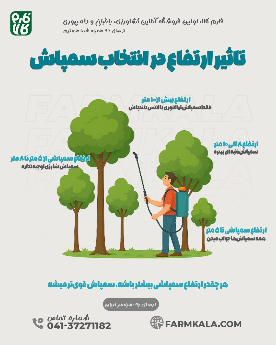 تاثیر ارتفاع در انتخاب سمپاش - خرید سمپاش