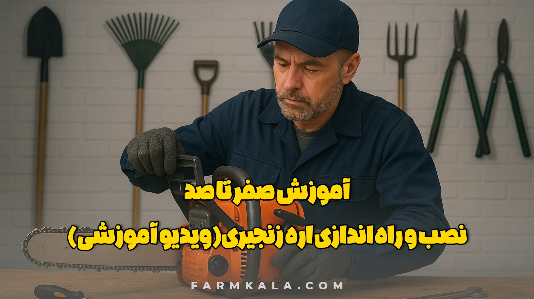 ساطور اره زنجیری - راه اندازی اره زنجیری - آموزش مونتاژ اره زنجیری - صفر تا صد مونتاژ - آموزش نصب اره موتوری - راه اندازی اره زنجیری - راه اندازی اره بنزینی