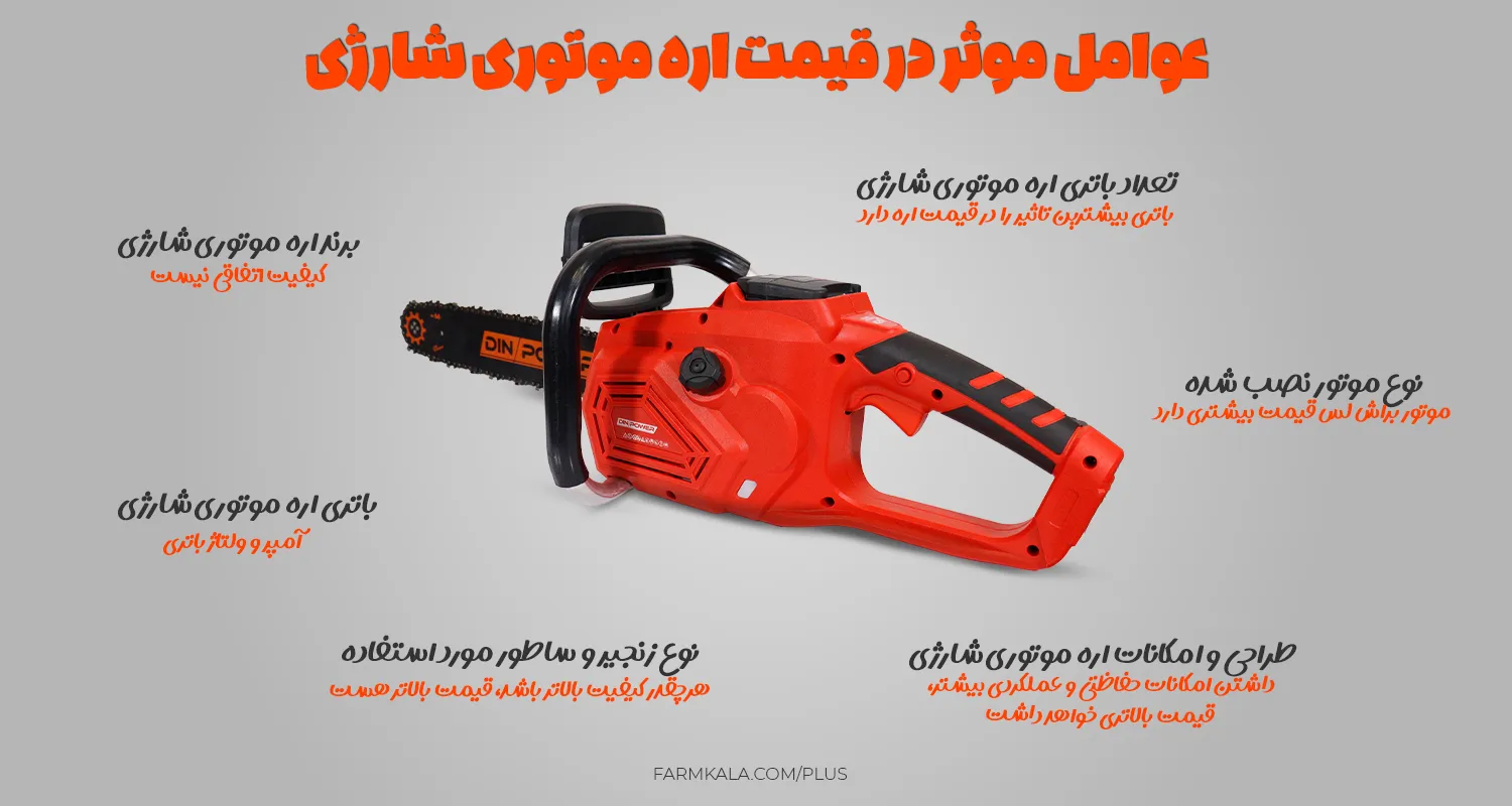 عوامل موثر در قیمت اره موتوری شارژی - قیمت اره موتوری بدون صدا - قیمت اره موتوری بی صدا