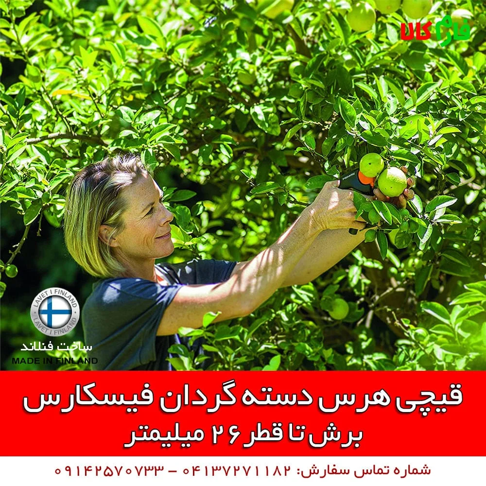 قیچی هرس دسته گردان - قیچی هرس فیسکارس - قیچی باغبانی فیسکارس - قیمت قیچی باغبانی - فروش قیچی باغبانی - قیچی باغبانی فنلاندی - فارم کالا - لوازم باغبانی - لوازم کشاورزی - فروشگاه اینترنتی لوازم باغبانی - فروشگاه اینترنتی لوازم کشاورزی - فروشگاه تخصصی کشاورزی و باغبانی - فارم کالا